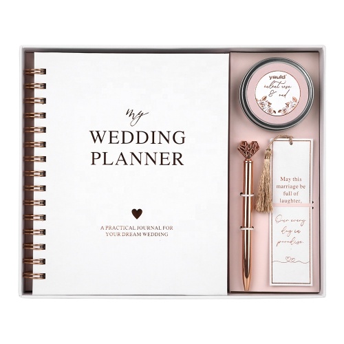 Scented Candle Wedding Planner and Pen Ladies Engagement Stationary Gift Box Sets for Women Supplier