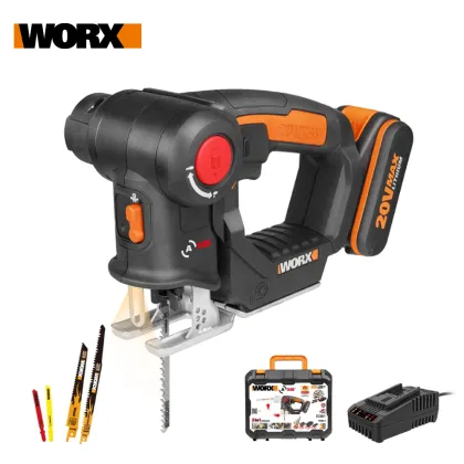 Worx 20V Electric Saw WX550 Cordless Reciprocating Saw jigsaw 2in1 Rechargeable Scroll Saw Multi purposed saw Handheld PowerTool