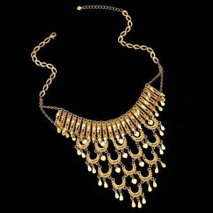 Yiyi Hot Sale 24K Gold Plated Necklace - Dubai Gold Jewelry Fashion Necklace