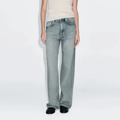 Women's high waisted wide leg jeans