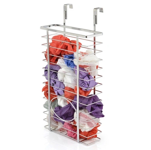 Kitchen Over Door Cabinet Plastic Bag Organizer Basket