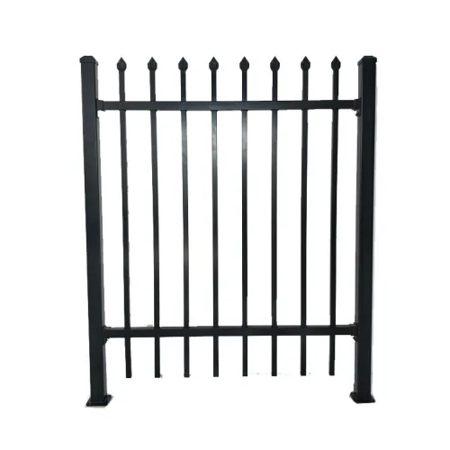 Black Zinc Steel Wrought Iron Fence, High Quality Black Zinc Steel