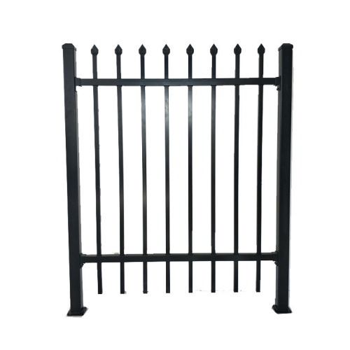 Black Zinc Steel Wrought Iron Fence