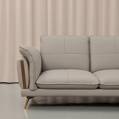 Set Sofa Kulit Minimalis Moden untuk Penerimaan Pejabat