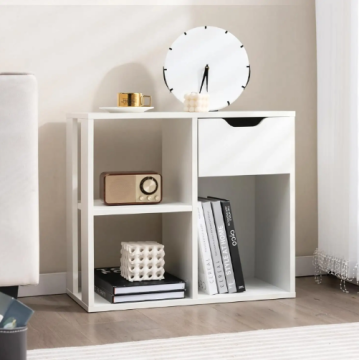 Modern White Freestanding Display Rack