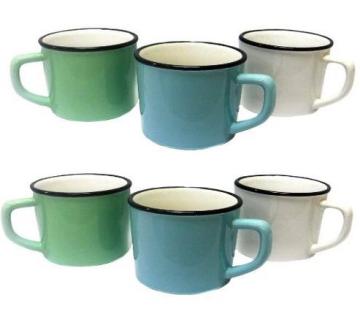 Light color porcelain enamel mug