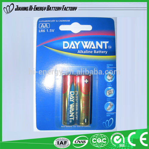 Top Quality Wholesale r6 aa battery 1.5v/R6 battery