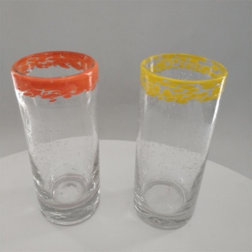 Effen kleur decor longdrinkglas voor water
