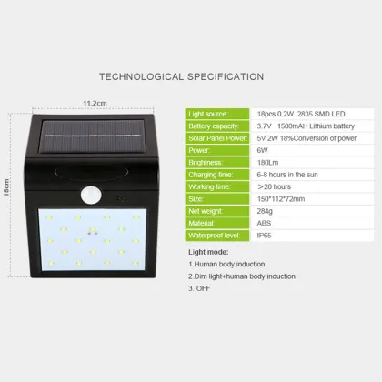 Smart Motion Sensor Solar Garden Light