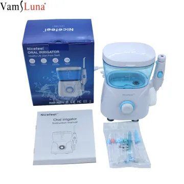 Oral Irrigator Water Flosser Dental Jet Teeth Cleaner Hydro Jet With 600ml Water Tank & 7 Nozzle