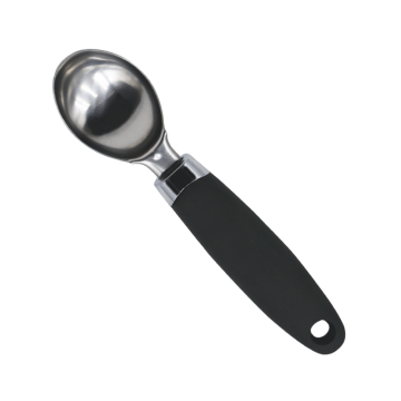 Non-Stick, Dishwasher Safe Stainless Steel Ice Cream Scoop and Fruit Spoon with Plastic Handle