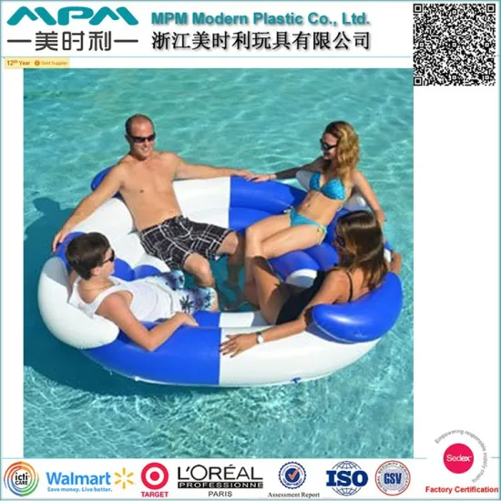 inflatable island floating lounge for pool relax