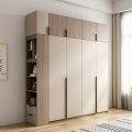 Modern and simple four-door solid wood wardrobe