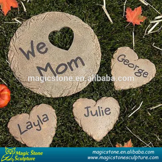 white pebble stone craft with words