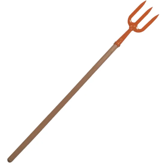 High Quality Garden Digging Fork with Wooden Handle and 3 Teeth