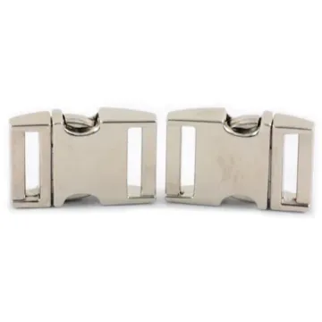 5/8" Metal Side Release Buckle Dog Collar Alloy Curved Quick Release Buckle