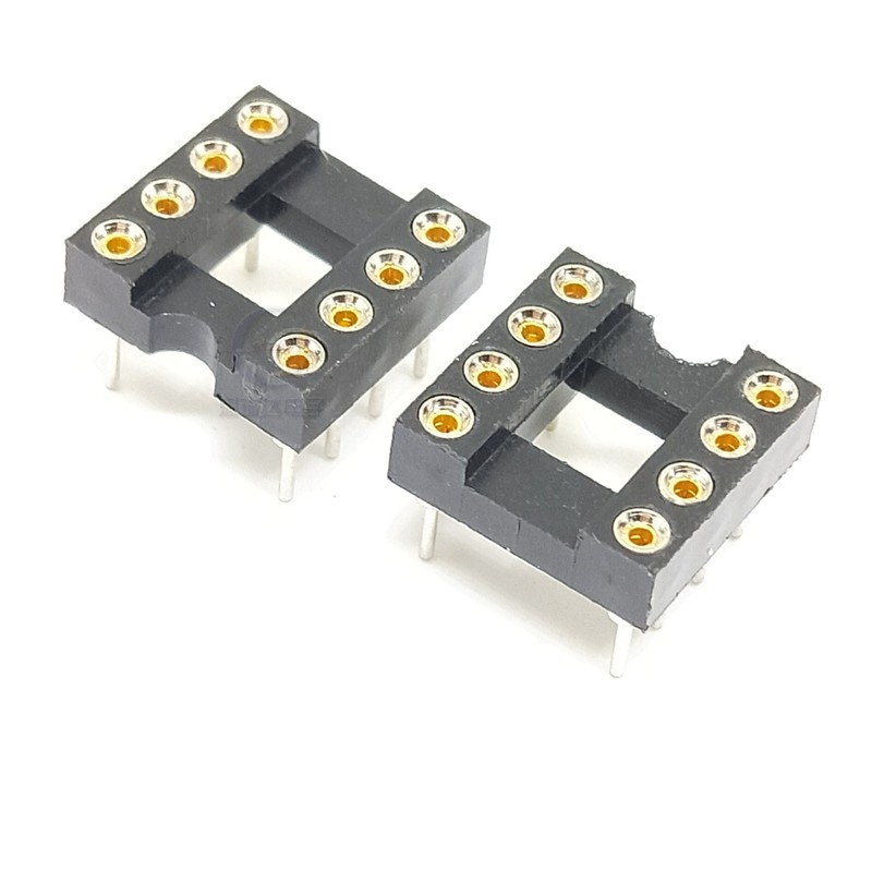 10PCS Round Hole IC Socket Connector Integrated Circuit Socket Microcontroller Base DIP 6 8 14 16 18 20 24 28 40 Pin Sockets