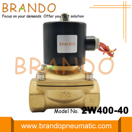 Válvula solenóide de bronze de 2/2 vias, água 2W400-40
