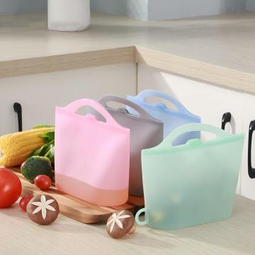 Wholesale BPA Free Eco Friendly Kitchen Fresh-Keeping Leakproof Reusable Storage Container Silicone Food Storage Bag