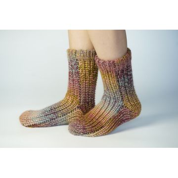 Winter Thermal Knitted Sweater Lounge Slipper Socks