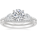 Classic 2 CARAT CARAT ဖြတ်ပြီး stackable ကွင်း