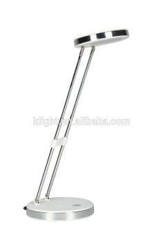 Folding LED Desk Lamp, round lampshade and base, small package for promotion