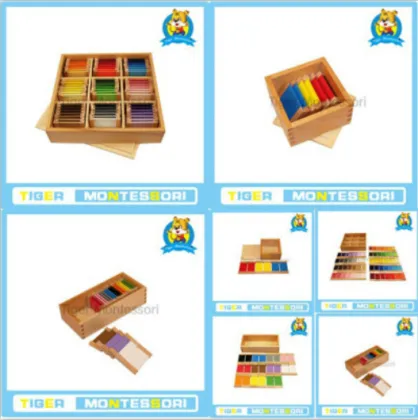 School Educational Equipment: Montessori Color Tablet Wooden Educational Kids Toy