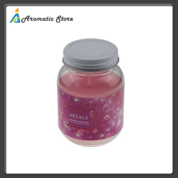 Natural scented glass candle jar with lid