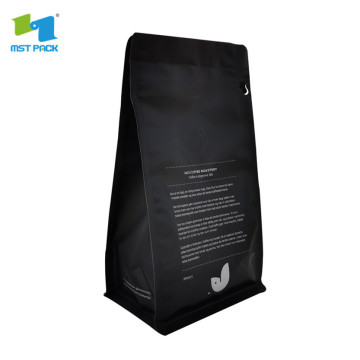 bolsa de café reciclable ecológica kraft con cierre de cremallera reutilizable y válvula de 1 kg