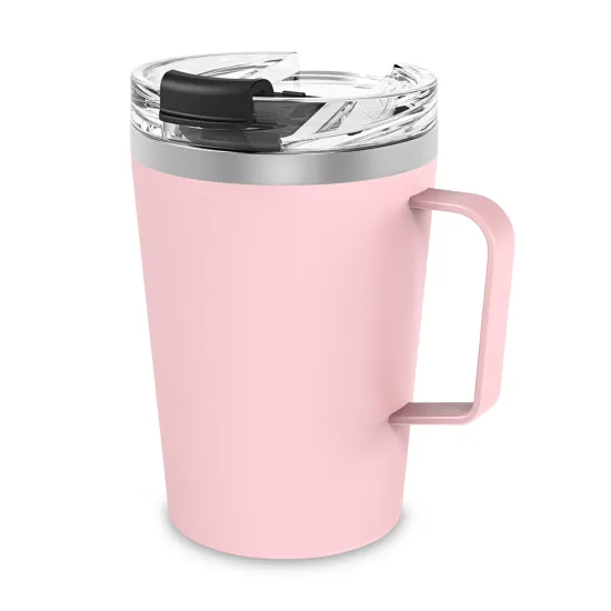 Sublimation Printed BPA-Free Insulated Stainless Steel Mug - 12 oz Coffee, Tea, and Beer Mug with Clear Lid - Modern Design