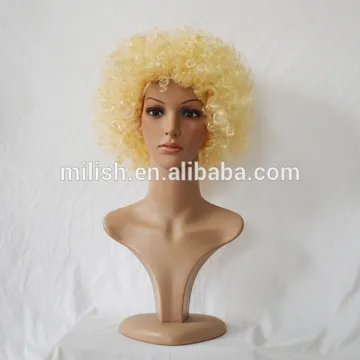 FBW-0190 Cheap mega huge natural hippie afro blonde wig