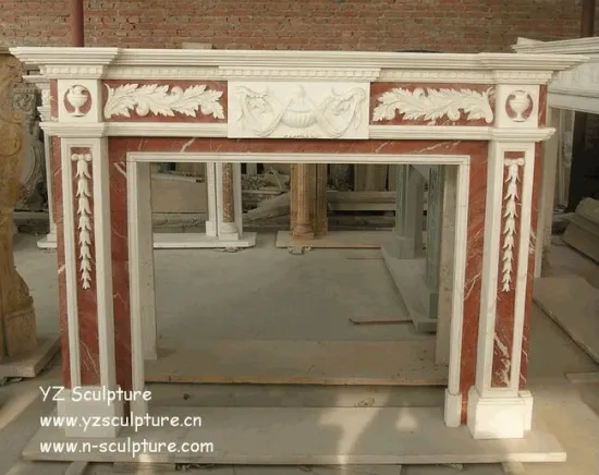 Red Stone Fireplace Mantel (FPS-G089)