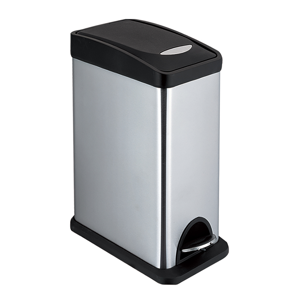 8L Slim Pedal Bin with Plastic Lid