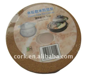 eco-friendly, Heat Protection Table Mat, Round Cork Pot Coaster