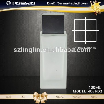 100ml square clear perfume bottle with plating or coating