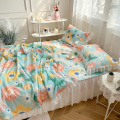 Falda de sábana elegante de la cubierta de la cama con volantes de encaje
