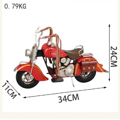 Retro Indian Motorcycle Nostalgic Decor for Home Bar Display