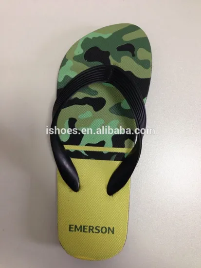 wholesales fashion camoflage series men beach rubber PE slippers
