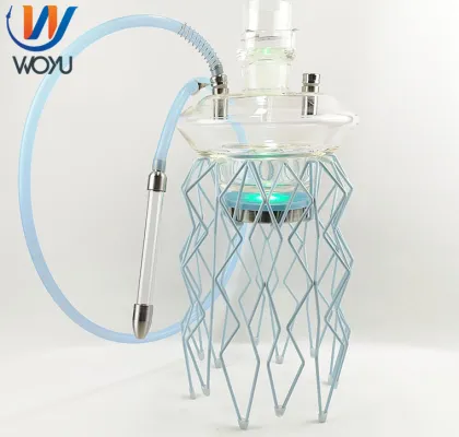 Good quality with  LED  light medusa all glass shisha hookah