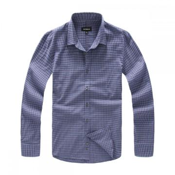 Turndown Collar Middle Aged Men's Checkered Shirts