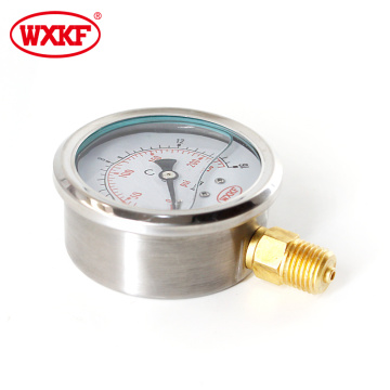 High quality 3inch 80mm stainless steel 0-15 PSI pressure gauge 1 bar