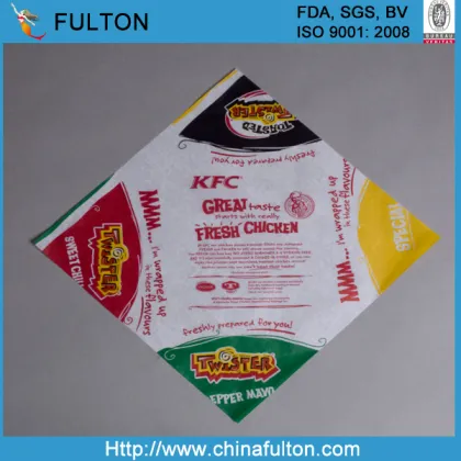 paper food packaging/pastry packaging/greaseproof food wrappers