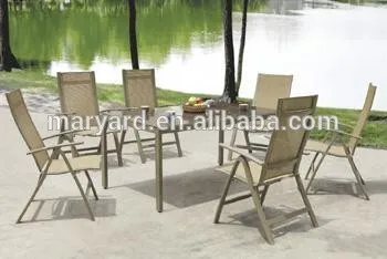 outdoor patio table with metal frame