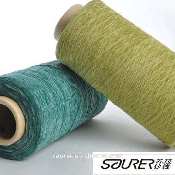 new type green colour chenille for weaving