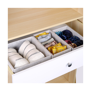 Paniers d'organisateurs de placard pliable en feutre durable - 3 packs