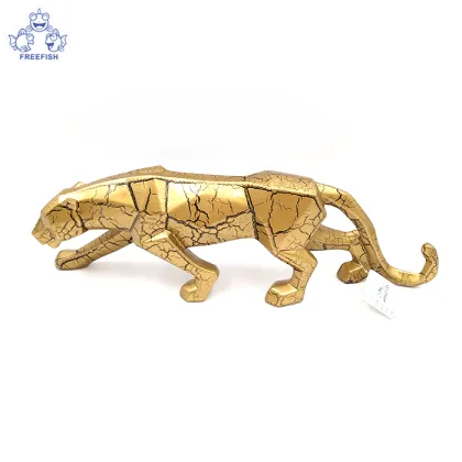 Modern Polyresin Cheetah Figurine Home Décor
