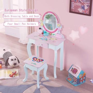Kids Beauty Makeup Vanity Table And Chair