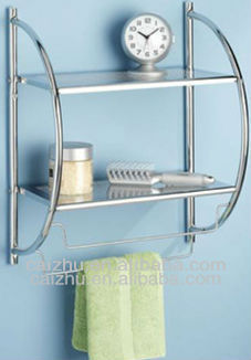 2016 bathroom 2 Tiers stainless steel tea towel holder rack