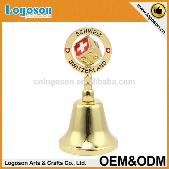 OEM souvenirs switzerland cow bell for tourist cast iron metal dinner table bell