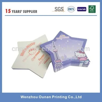 High quality five-pointed star shape Sticky Note Pad